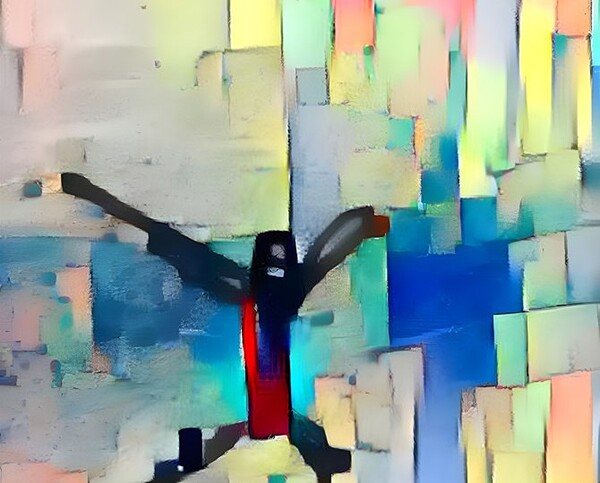 streched arms figure Print