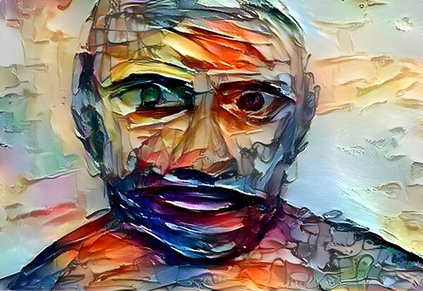thick brushstroke portrait Print