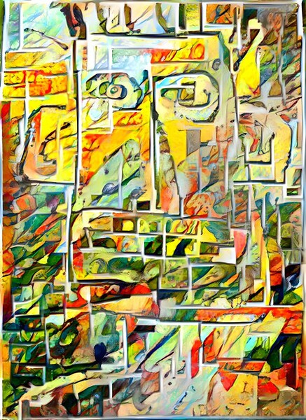tiled face Print