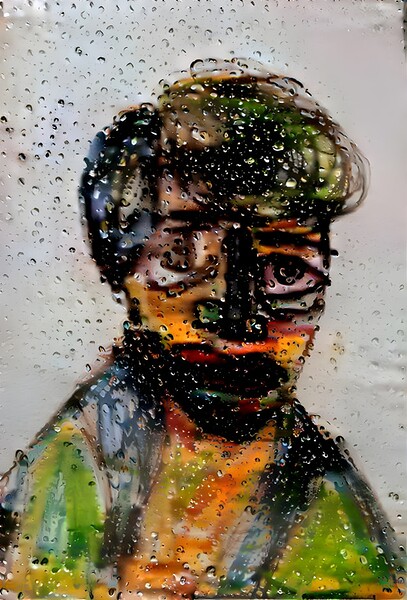 water drop portrait Print