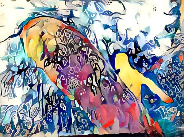 Kaleidoscopic Flow Print