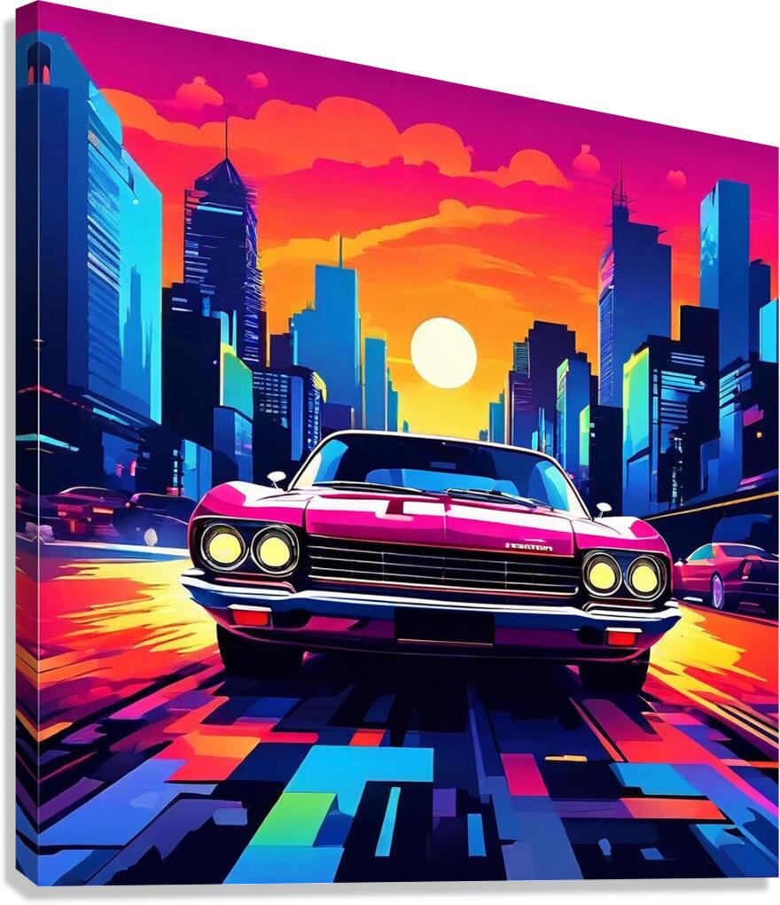 Zooming through the city streets Canvas Print