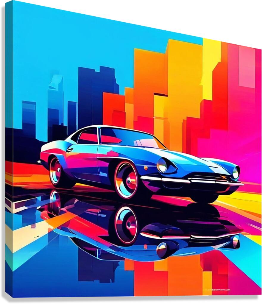 Neon Speedscape Canvas Print