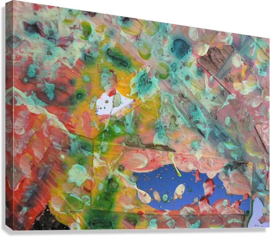 Cosmic Bloom – A Collision of Colors Canvas Print