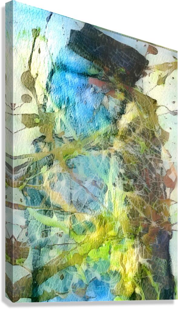 the blue electric portrait Canvas Print