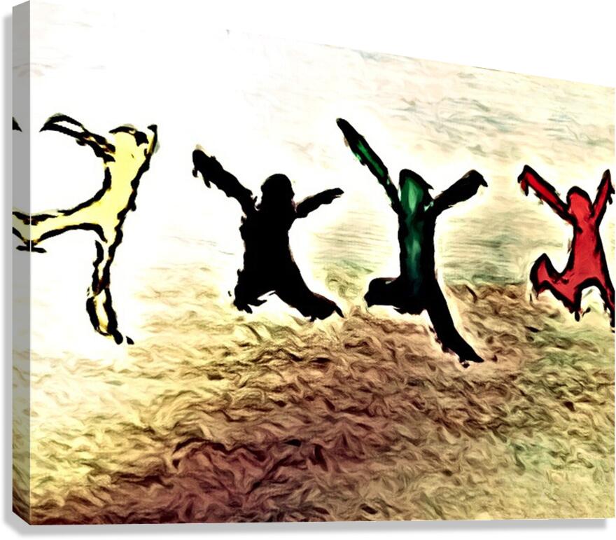 FIGURE CELEBRATE BROWN Canvas Print