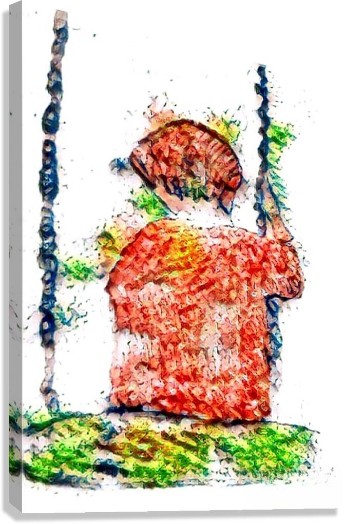 RED PORTRAIT 18 Canvas Print