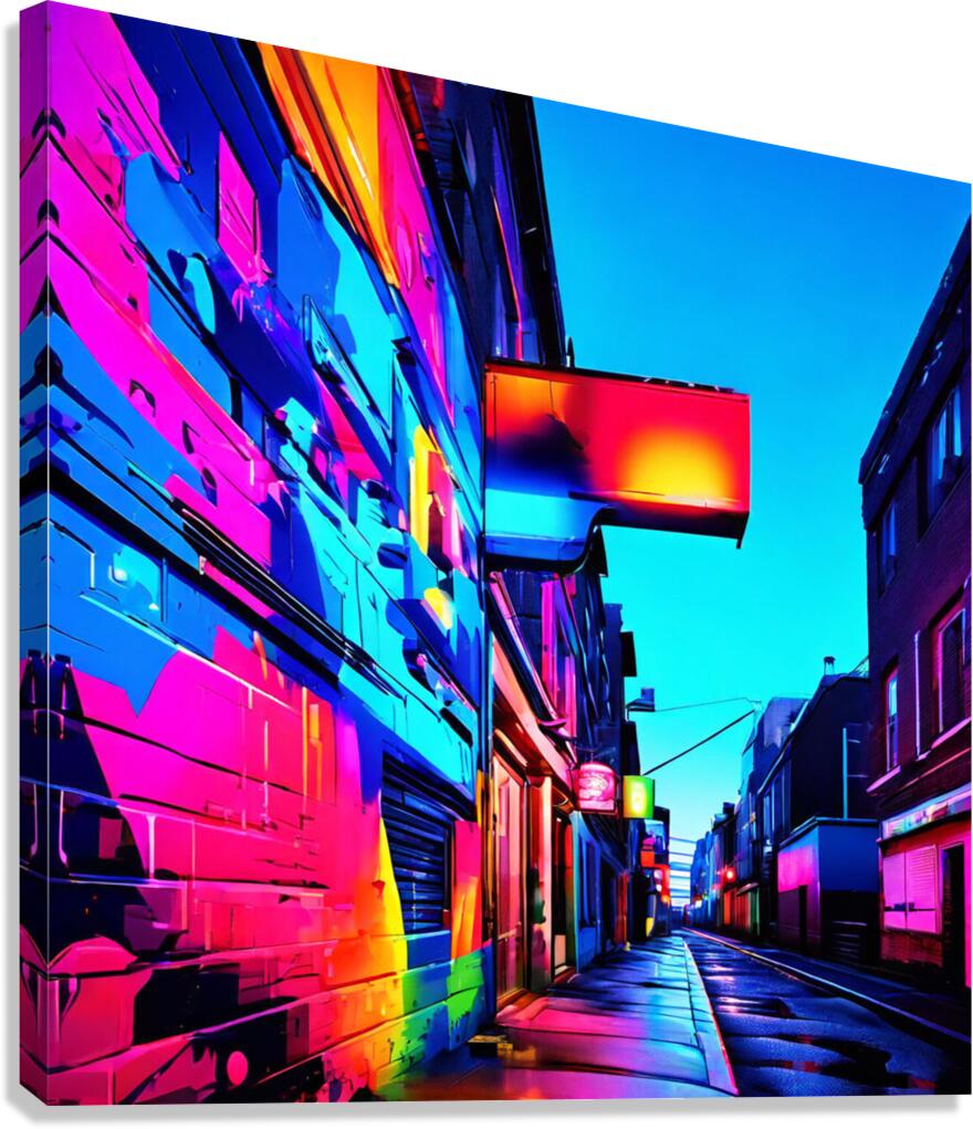 Neon Alley Canvas Print