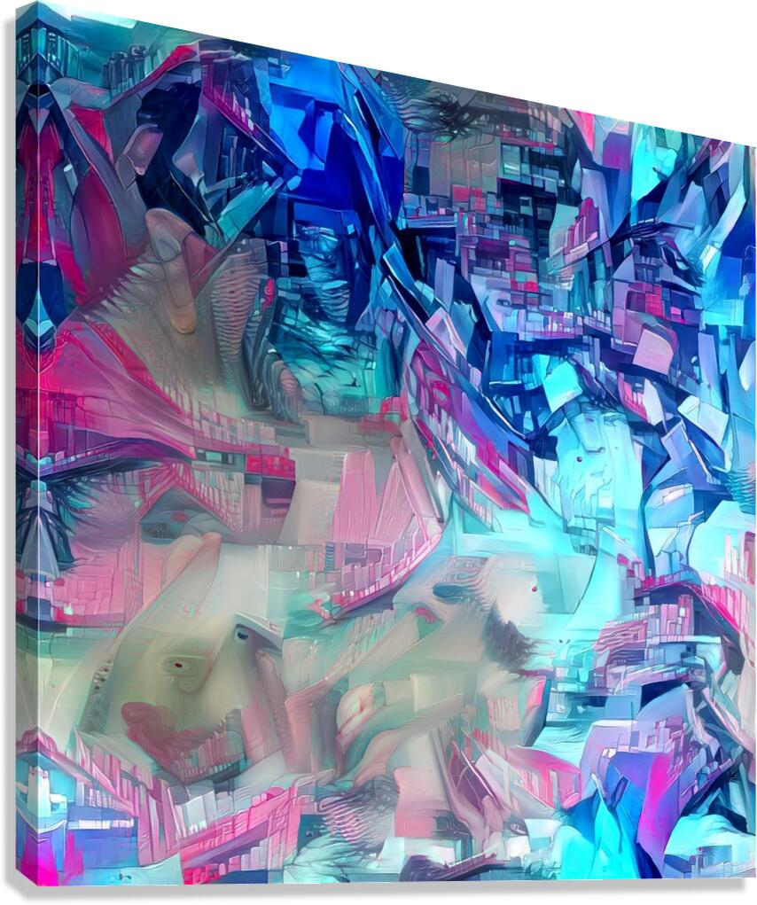blue scribb Canvas Print