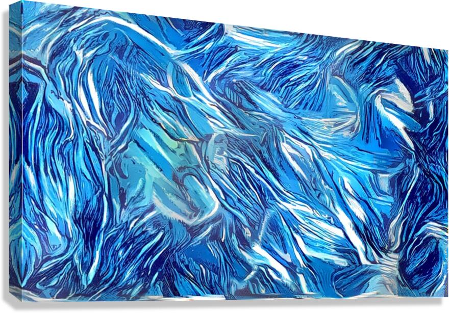 blue lines Canvas Print