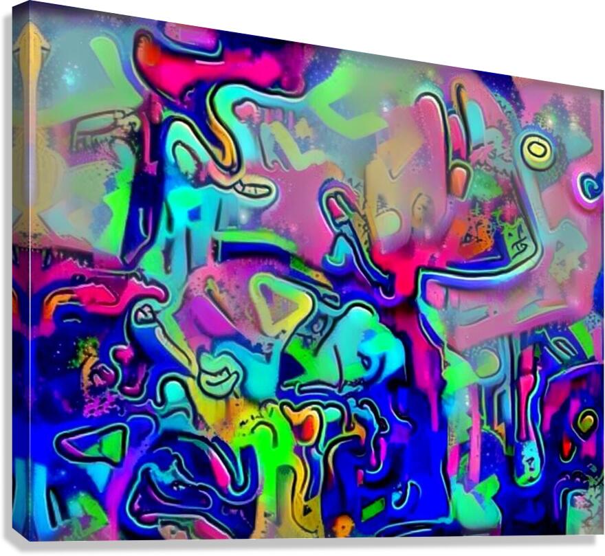 Abstract Graffiti Pop Canvas Print