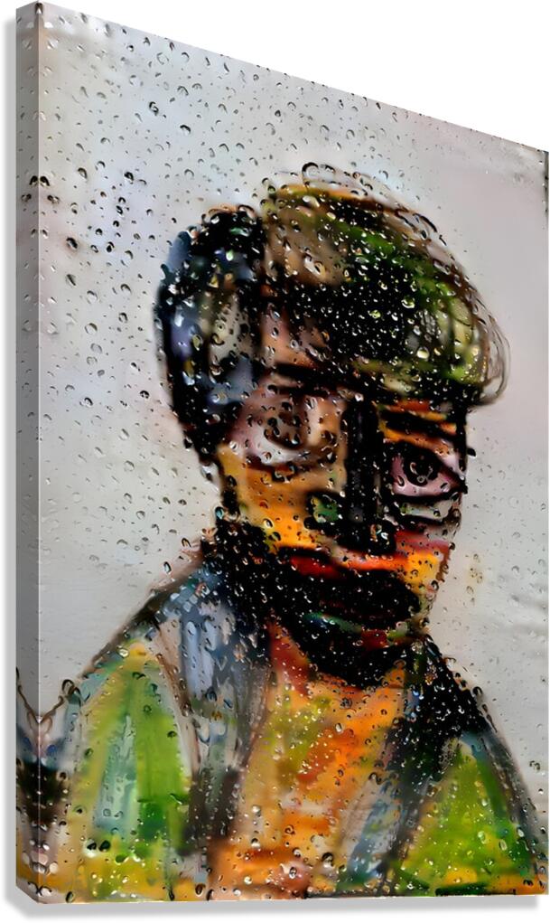 water drop portrait Canvas Print
