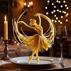 The Elegant Spaghetti Dancer in Motion