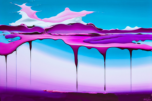Bubble Gum Drip Print