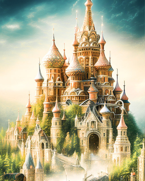 Castle on a Cloud Print
