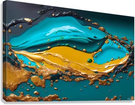 Emerald Erosion Canvas Print