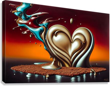 Platinum Heart Canvas Print