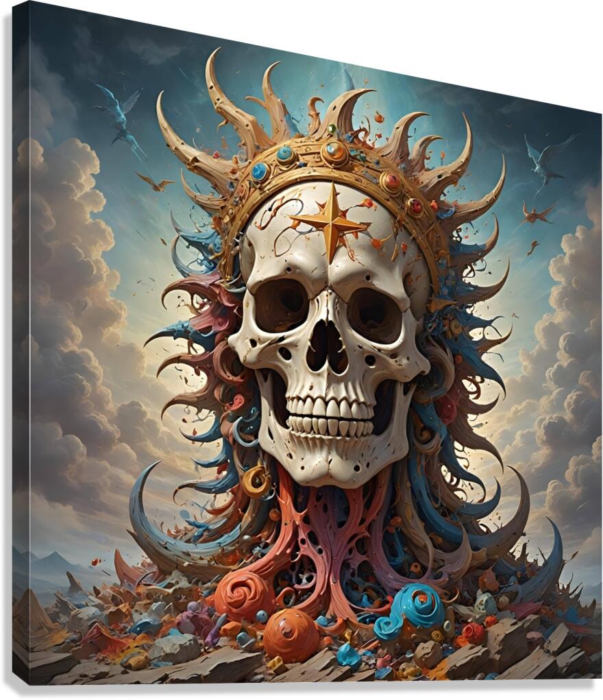 The Celestial Skull Canvas Print