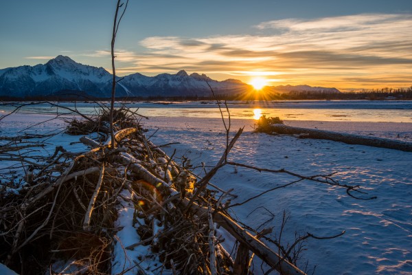Alaskan Winter Sun Print
