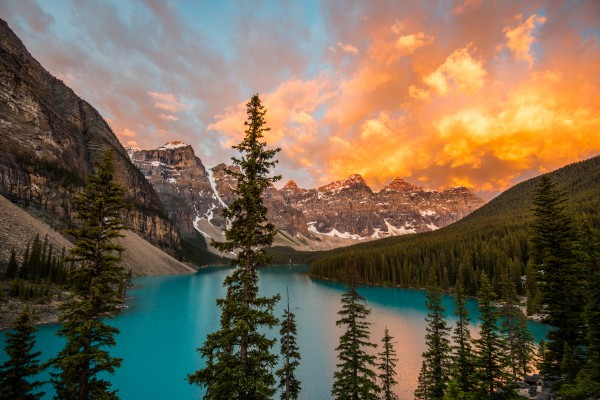 Moraine on Fire Print