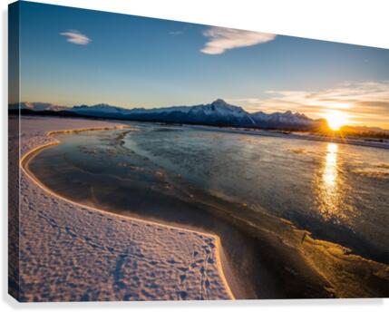 Alaskan Winter Sunset Canvas Print