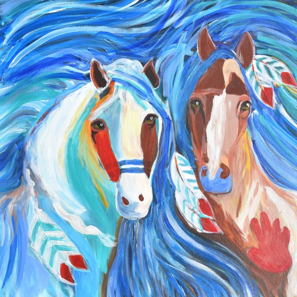 Twinhorses. Annie F Print