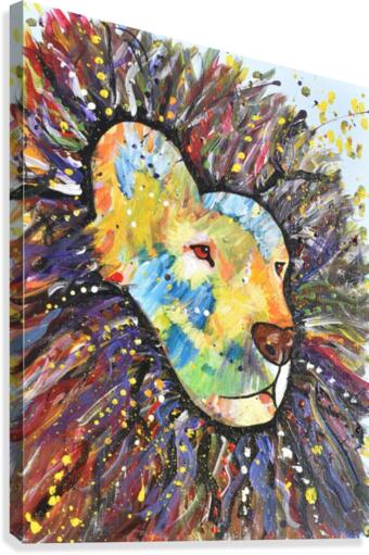 Lively Lion.Maggie Z Canvas Print