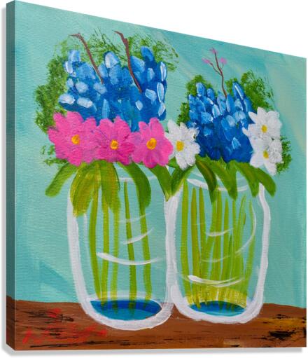 Flower Jars.  Ariana R Canvas Print