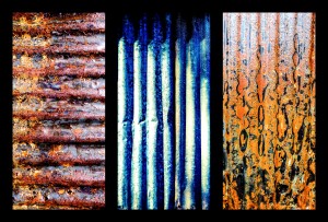 Corrugated Iron Triptych 5