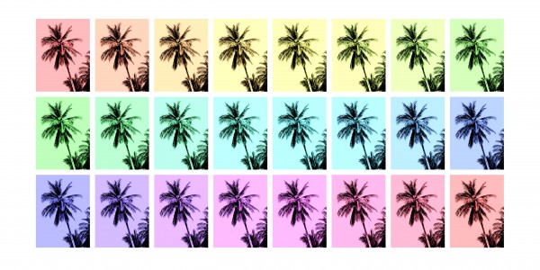 Palm Tree Collage 2 Print