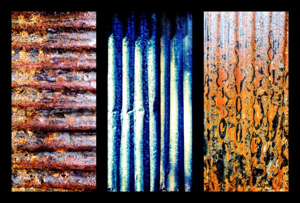 Corrugated Iron Triptych 5 by Lexa Harpell