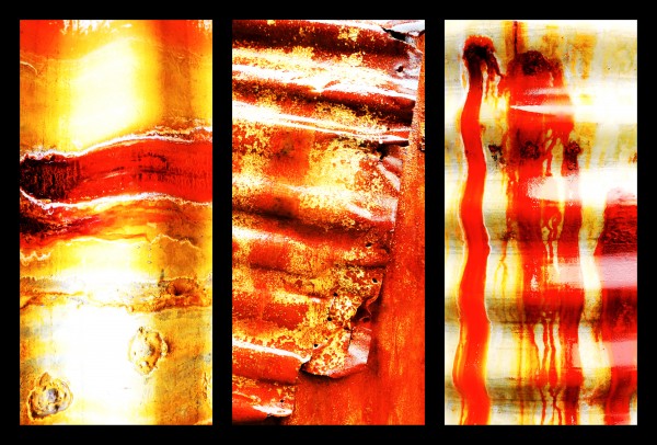 Corrugated Iron Triptych 3 by Lexa Harpell