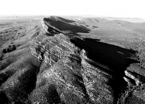 Wilpena Pound Sunrise in B&W by Lexa Harpell