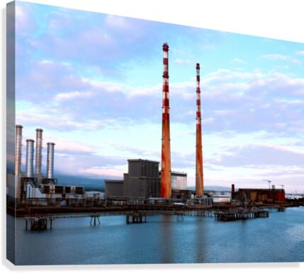 Dublins Poolbeg Chimneys Canvas Print