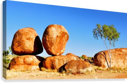 Balancing Act - Devils Marbles Canvas Print