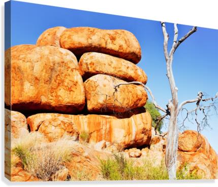 Stacked Up - Devils Marbles Canvas Print