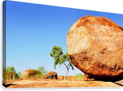 Precarious - Devils Marbles Canvas Print