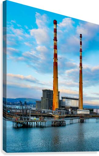 Dublins Poolbeg Chimneys Canvas Print
