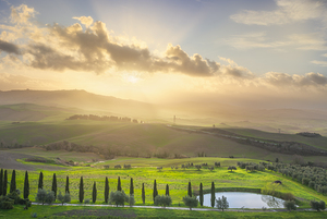 Morning landscape in Volterra