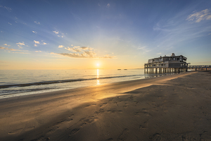 Follonica beach at sunset
