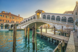 Rialto Bridge at Sunrise Venice