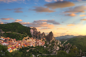 Castelmezzano village in Dolomiti Lucane. Italy