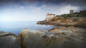 Boccale castle on the rocks. Livorno Italy