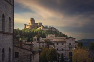 Rocca Maggiore fortress in Assisi town. Umbria Italy.