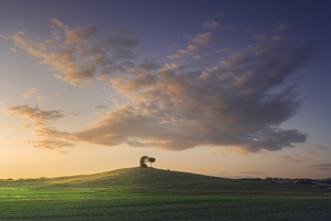 Old windmill and a cloud. Tuscany