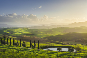 Countryside landscape in Volterra. Tuscany Italy