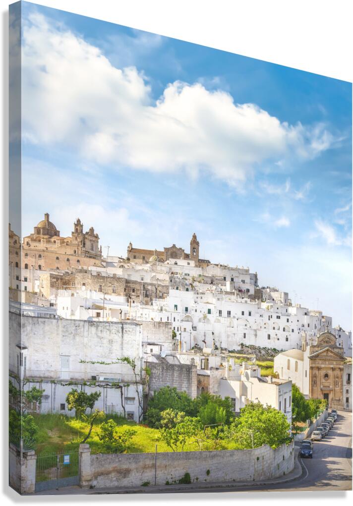 Ostuni the white town in Puglia Canvas Print
