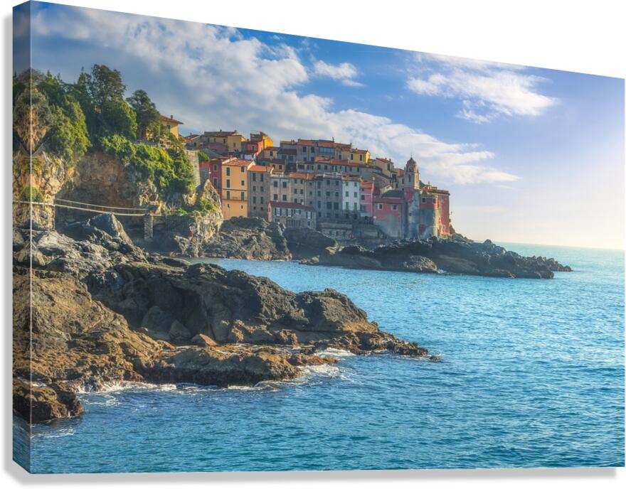 Tellaro Village Liguria Coast. Gulf of Poets Italy Seascape by