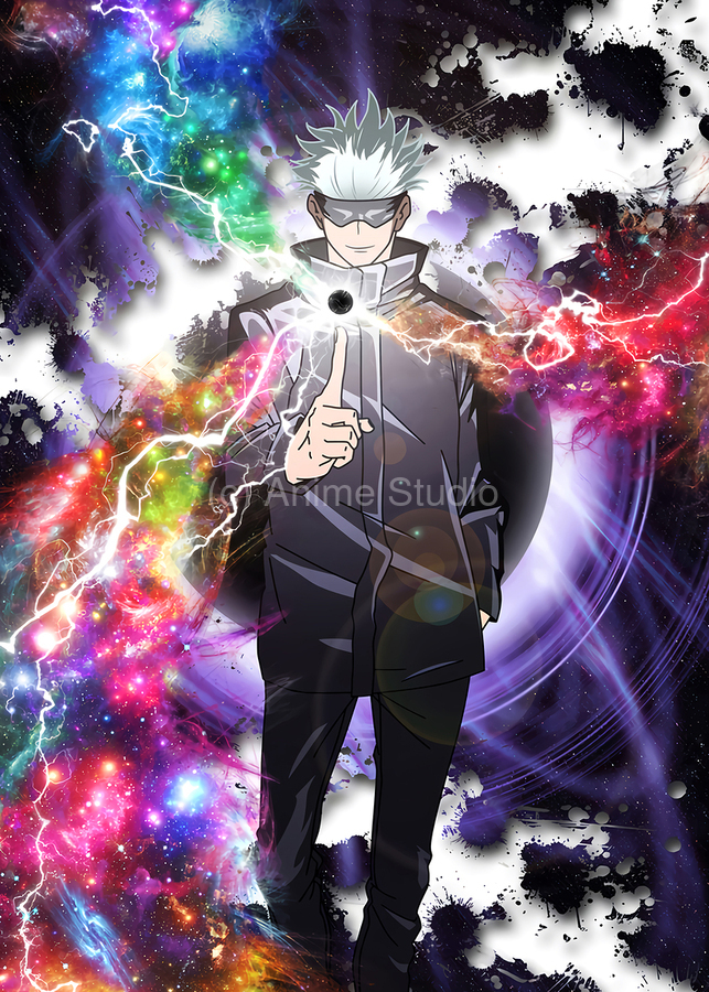 gojo satoru - jujutsu kaisen by Anime Studio Wall Art