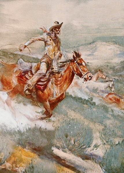 The Chase Western Art by Edward Borein by Fabricci
